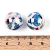 Ocean Theme Printed Opaque Acrylic Beads MACR-T048-07E-3