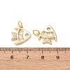 Brass Micro Pave Cubic Zirconia Pendants KK-D019-01B-G-3