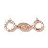 S925 Sterling Silver Double Spring Ring Clasps STER-R003-08RG-1