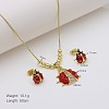 Alloy Enamel Pendant Necklaces & Stud Earrings Sets FS-WGCD19A-01-2