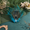 Feather & Alloy Alligator Hair Clips PHAR-WH0018-31-4