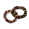 Natural Agate(Dyed & Heated) Square Heishi Beaded Stretch Bracelets for Unisex BJEW-Q101-04-1
