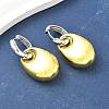 Oval Brass Hoop Earrings for Women EJEW-U057-06A-03GP-2