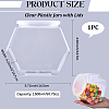 Hexagon Plastic Screw Top Bead Jars with White Lid CON-WH20029-001A-2