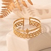304 Stainless Steel Cuff Bangles for Women BJEW-U032-04G-1