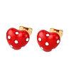 Brass Micro Pave Cubic Zirconia Stud Earrings EJEW-D328-01G-03-4