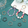 18Pcs 6 Colors Alloy Spring Gate Rings FIND-SC0019-01-3