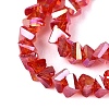 Electroplate Transparent Glass Beads Strands EGLA-Q139-01A-A12-3