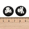 Natural Black Onyx(Dyed & Heated) with Natural White Shell Pendants SSHEL-B006-09-3