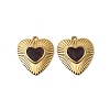 304 Stainless Steel Enamel Pendants STAS-I371-31G-03-1