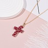 Sparkling Cross Pendant Necklace for Women X1-NJEW-TA00015-5