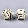 Painted Natural Wood Beads WOOD-T021-52C-12-2