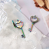 2Pcs 2 Style Alloy Magnetic Locket Pendants PALLOY-TA0002-32M-5