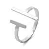 304 Stainless Steel Open Cuff Rings for Women RJEW-S395-02P-4