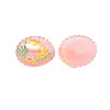 Ocean Theme Flat Round Resin Cabochons CRES-T025-02D-2