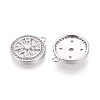 Brass Pave Clear Cubic Zirconia Pendants KK-T081-04P-2
