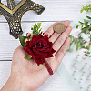1Pc Silk Brooch AJEW-DJ0001-02-3