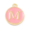 Golden Plated Alloy Enamel Charms X-ENAM-Q437-14M-1