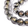 Frosted Handmade Foil Glass Beads Strands FOIL-Q002-02D-3