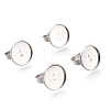 Tarnish Resistant Adjustable 304 Stainless Steel Finger Rings Components STAS-F149-18P-G-1