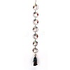 Brass Wire Wrapped Natural Mixed Gemstone Tree of Life Suncatchers HJEW-H065-08-1