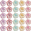 2 Bags Printed Wooden Buttons BUTT-GF0004-13-7
