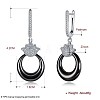 Trendy Sterling Silver Hoop Earrings EJEW-BB30015-A-6