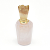 Natural Rose Quartz Openable Perfume Bottle Pendants G-E556-03D-2