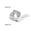 Stainless Steel Cross Hollow Web Cuff Ring Unique Design KZ3825-1-1