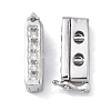 925 Sterling Silver Cubic Zirconia Twister Clasps STER-WH0007-28C-P-1