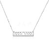 Brass Rectangle with Moon Phase Pendant Necklace with Cable Chains for Women JN1026A-1