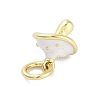 Real 18K Gold Plated Rack Plating Brass Enamel Charms KK-M293-23G-03-2