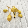 Hexagon Alloy Pendant Necklaces & Hoop Earrings & Cuff Bangles & Rings for Women FS-WG5B3B6-01-4