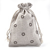 Polycotton(Polyester Cotton) Packing Pouches Drawstring Bags ABAG-S004-04A-10x14-1