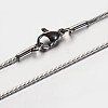 Non-Tarnish 304 Stainless Steel Square Snake Chain Necklaces X-NJEW-M114-32-P-1