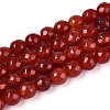Dyed Natural White Jade Beads Strands G-T139-6mm-60-11-4