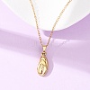 304 Stainless Steel Pendant Cable Chain Necklaces for Men Women NJEW-K308-03A-G-2