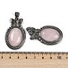 Natural Rose Quartz Pendants G-I370-09AS-06-3