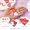 Beadthoven 30Pcs 6 Colors Valentine's Day Opaque Acrylic Pendants SACR-BT0001-03-14