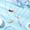 12Pcs 12 Styles Natural Gemstone & Constellation Pendant Necklaces NJEW-JN05084-2