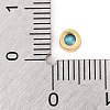 Rack Plating Flat Round Brass Micro Pave Cubic Zirconia Cabochons KK-F874-03G-05-3