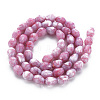 Opaque Baking Painted Glass Beads Strands EGLA-N006-007-3