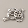 Alloy Rhinestone Hang Snap Base Big Pendants FIND-WH0150-16-2