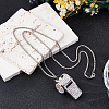 Alloy Crystal Rhinestone Whistle Pendant Necklaces NJEW-WH20001-24P-01-4