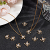 10Pcs Brass Micro Pave Cubic Zirconia Charms KK-BBC0015-42-4