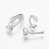 Brass Clip-on Earring Converters Findings KK-Q115-S-NF-2