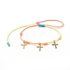 (Jewelry Parties Factory Sale)Adjustable Nylon Thread Braided Beads Bracelets BJEW-JB05331-02-1