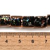 Handmade Dichroic Foil Glass Beads Strands DICH-U001-09C-4