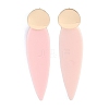 Brass Resin Teardrop Stud Earrings for Women EJEW-U030-01G-02-1