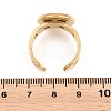 Hollow Star 304 Stainless Steel Open Cuff Ring Components STAS-F366-07D-G-2